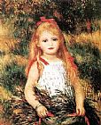 Pierre Auguste Renoir Famous Paintings - Girl With Sheaf Of Corn